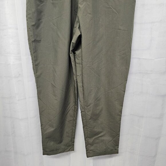 Zara Basic Olive Green Pants Straight Leg Cropped S - Picture 3 of 11